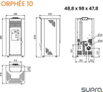 Estufa de pellet Eco ORPHÉE 10 kw